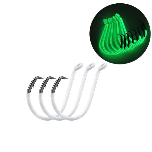 Salty Bastard White Luminous Circle Hook Dead Mans Grip Series - South East Clearance Centre